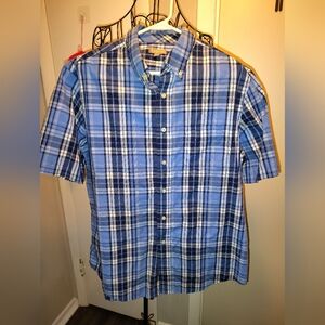 Men's Short Sleeve Plaid Shirt.. George.. Large 42-44
